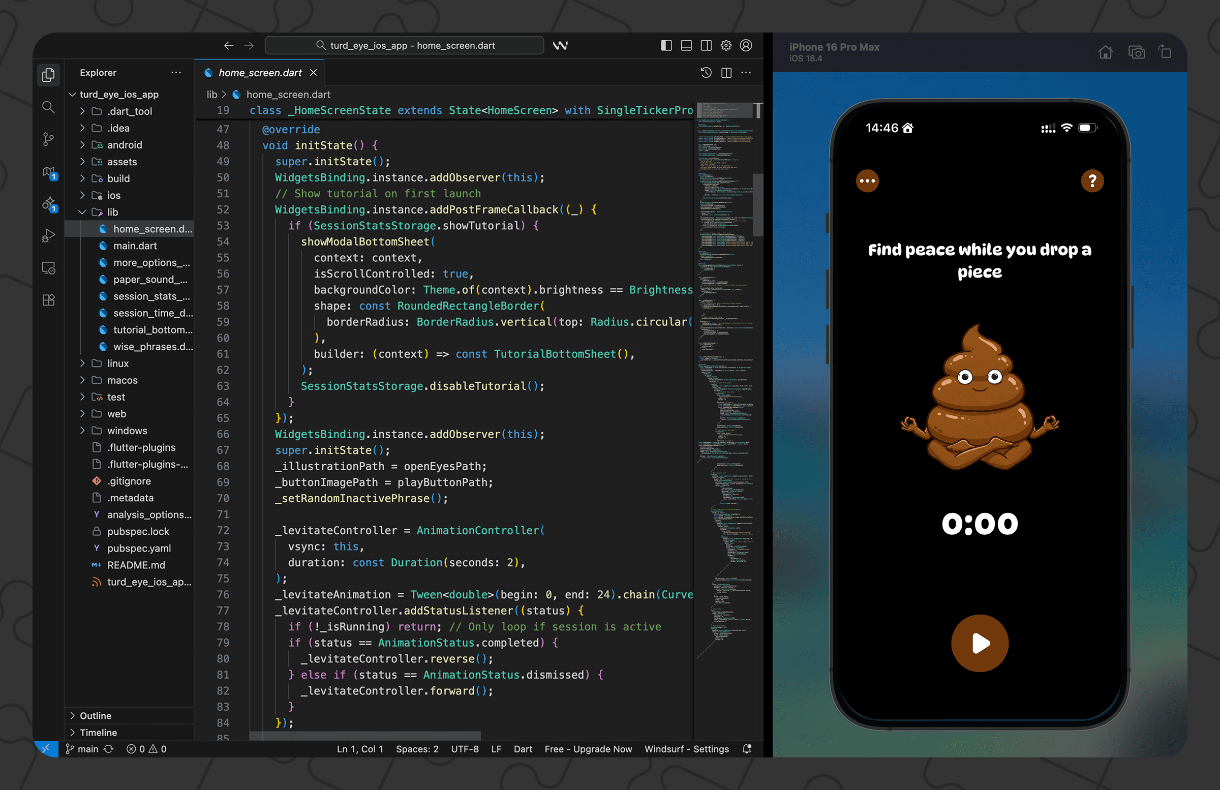 Turd Eye: Source code and work in progress
