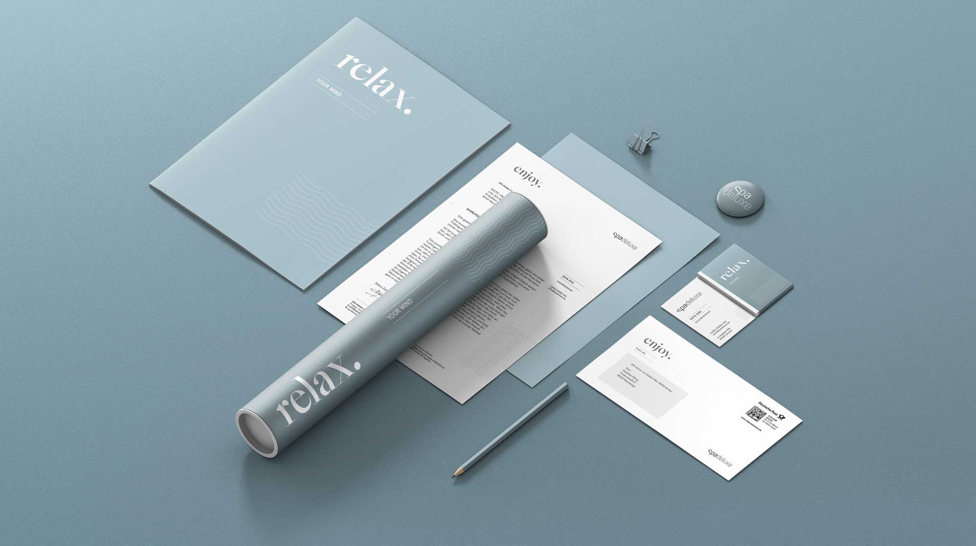 Design für Spadeluxe – luxuriöses Erscheinungsbild mit Ruhe und Klarheit