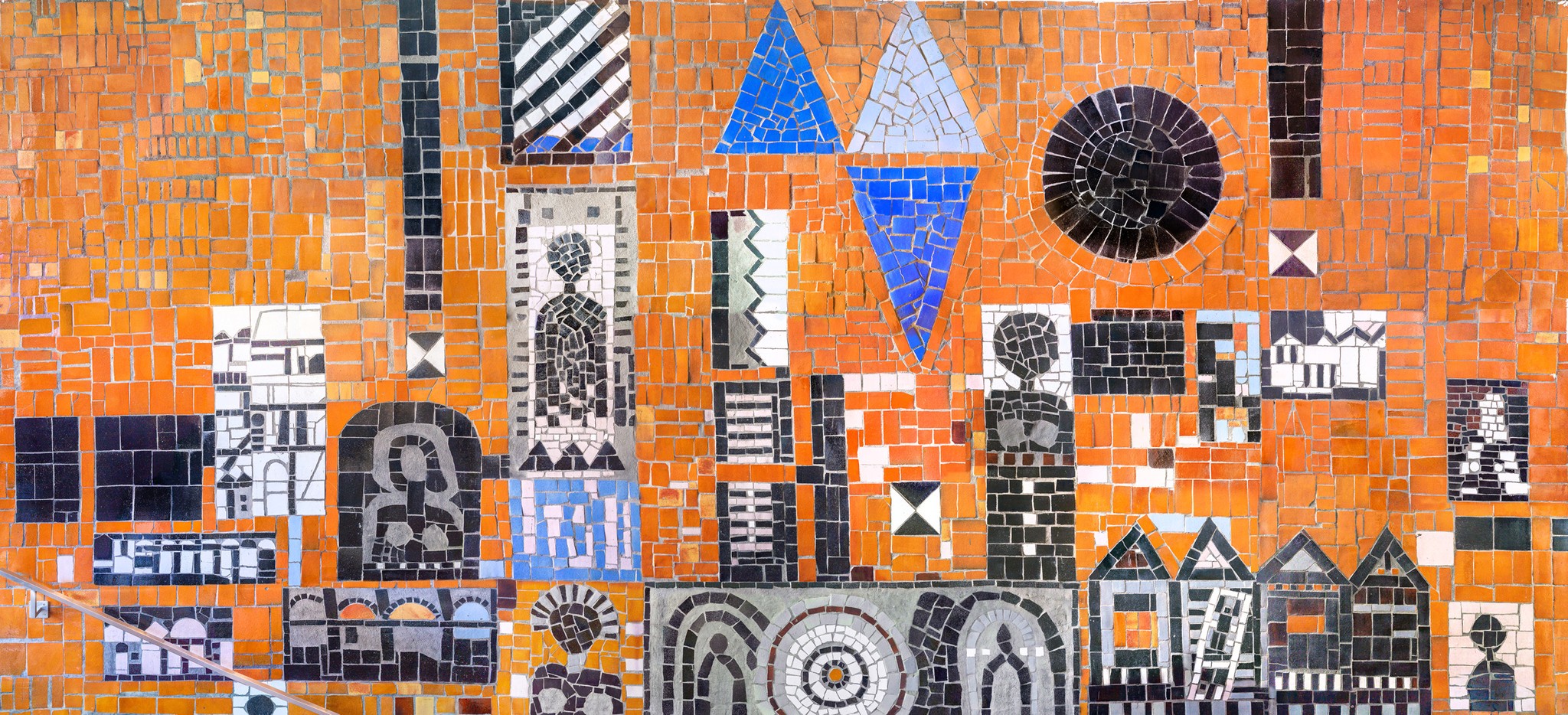 mozaika z przeważającym kolorem pomarańczowym