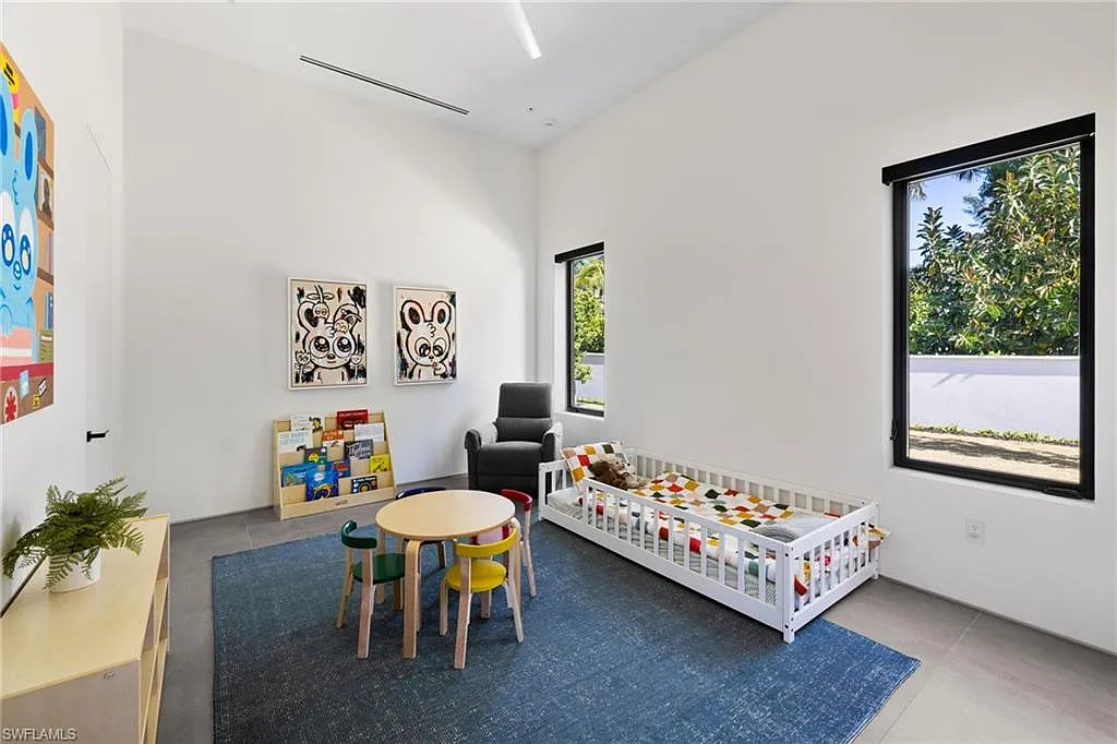 Children's playroom with bright, family-friendly design