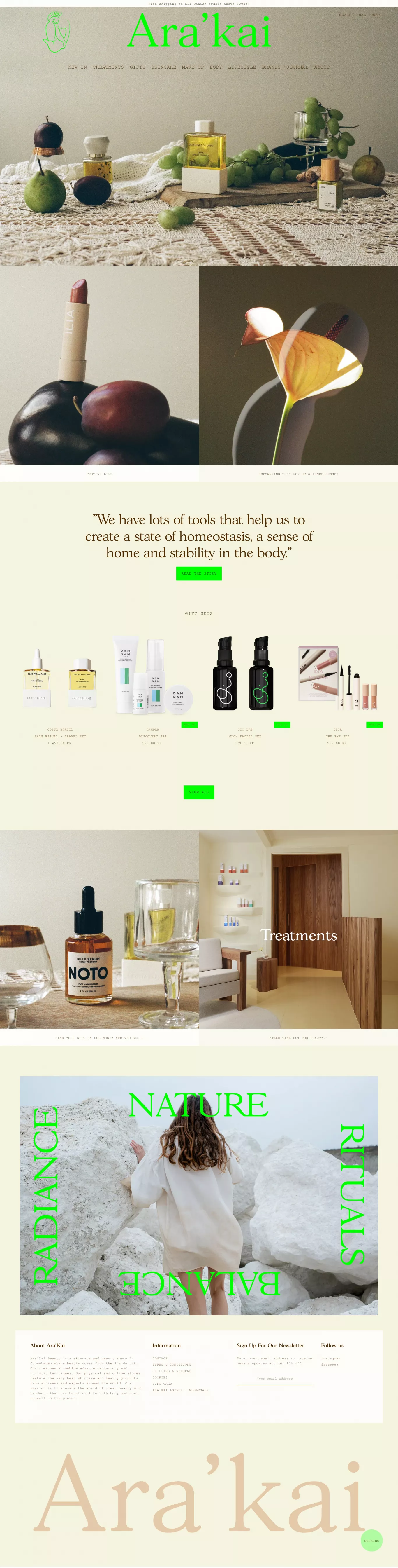 Curated Space With International Clean P ecommerce page screenshot showcasing Beauty and Local Business design