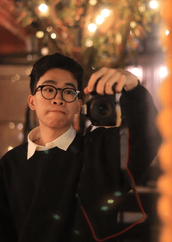 Portrait of portfolio creator – back view