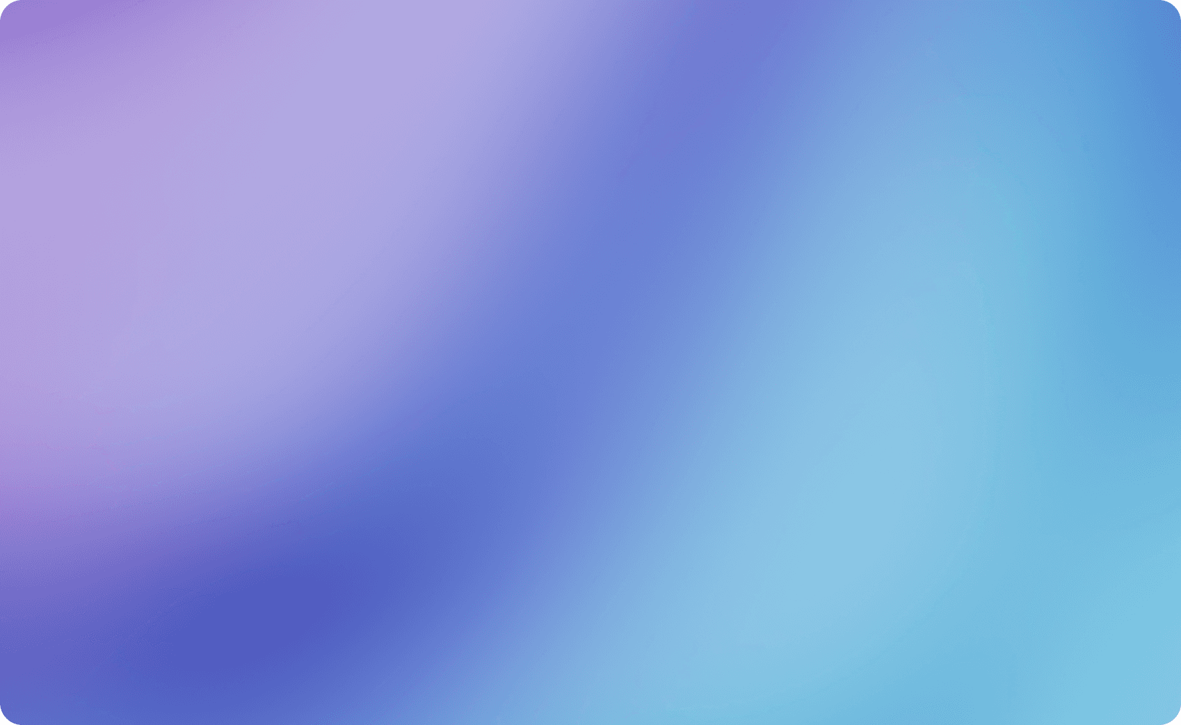 A soft, blurred blend of blue and purple hues against a crisp white backdrop.