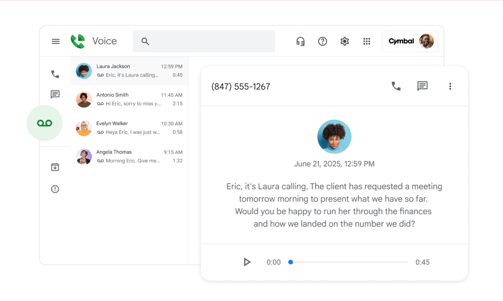 Google Voice Call Transcription