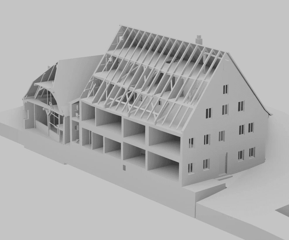 Rendering eines verformungsgetreuen 3D Modells aus Archicad