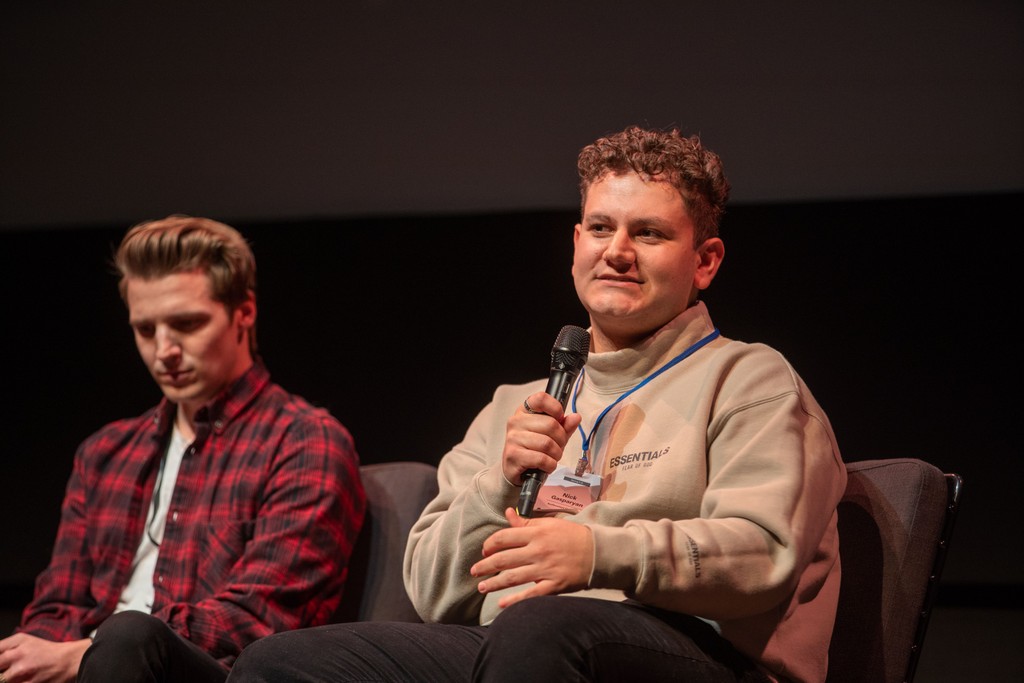 Nick Gasparyan speaking on a panel at Gaming X LA