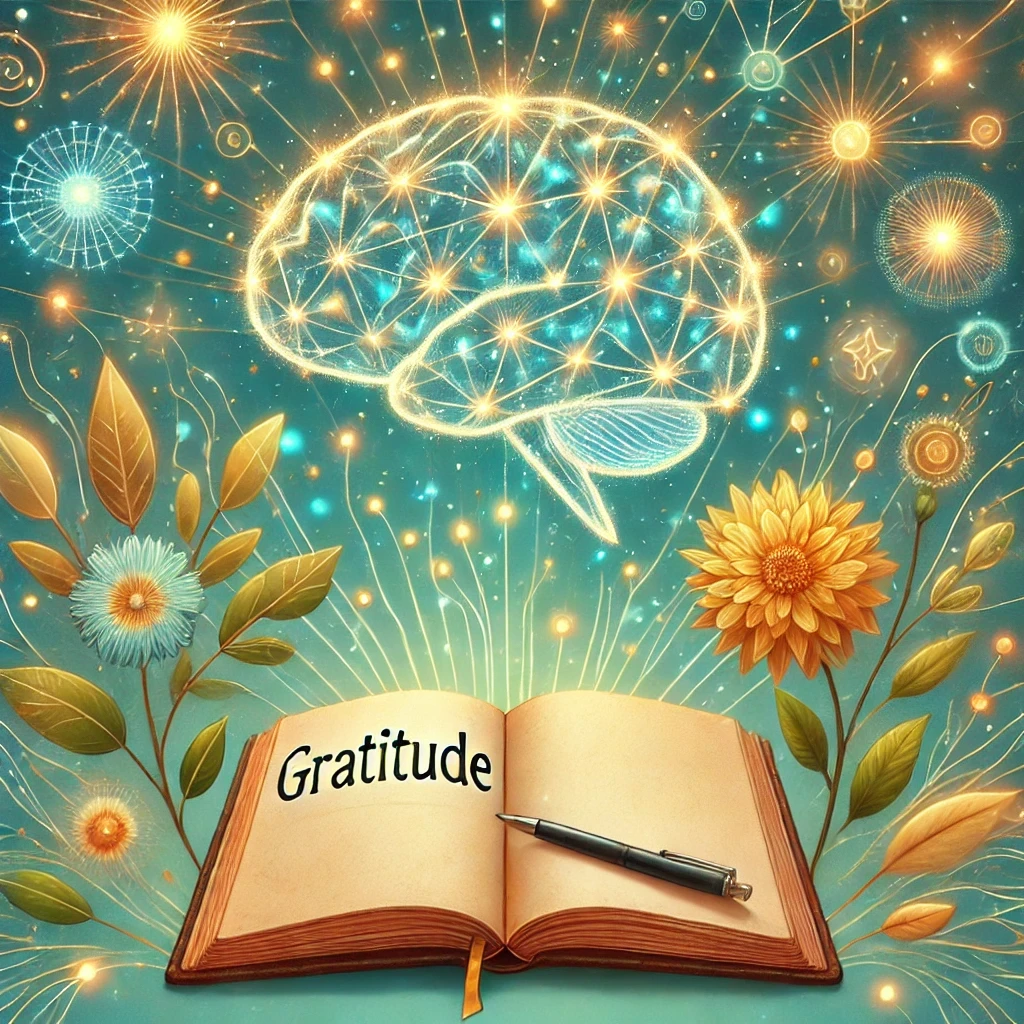 journal with gratitude heading