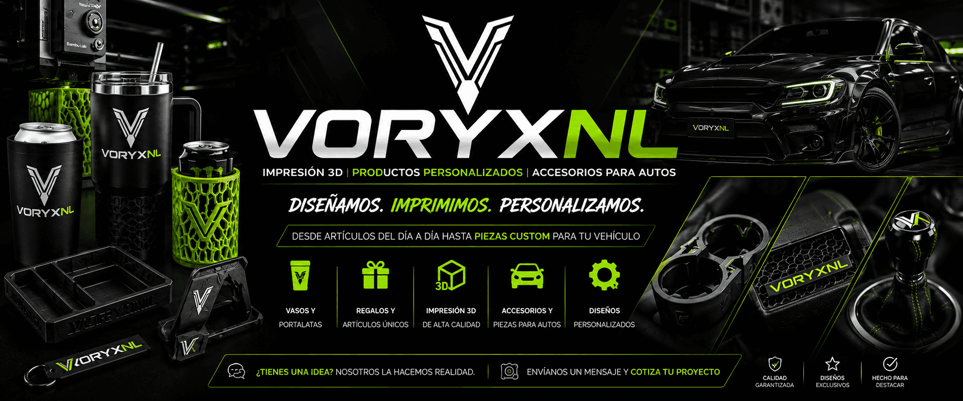 VORYXNL custom 3D printing