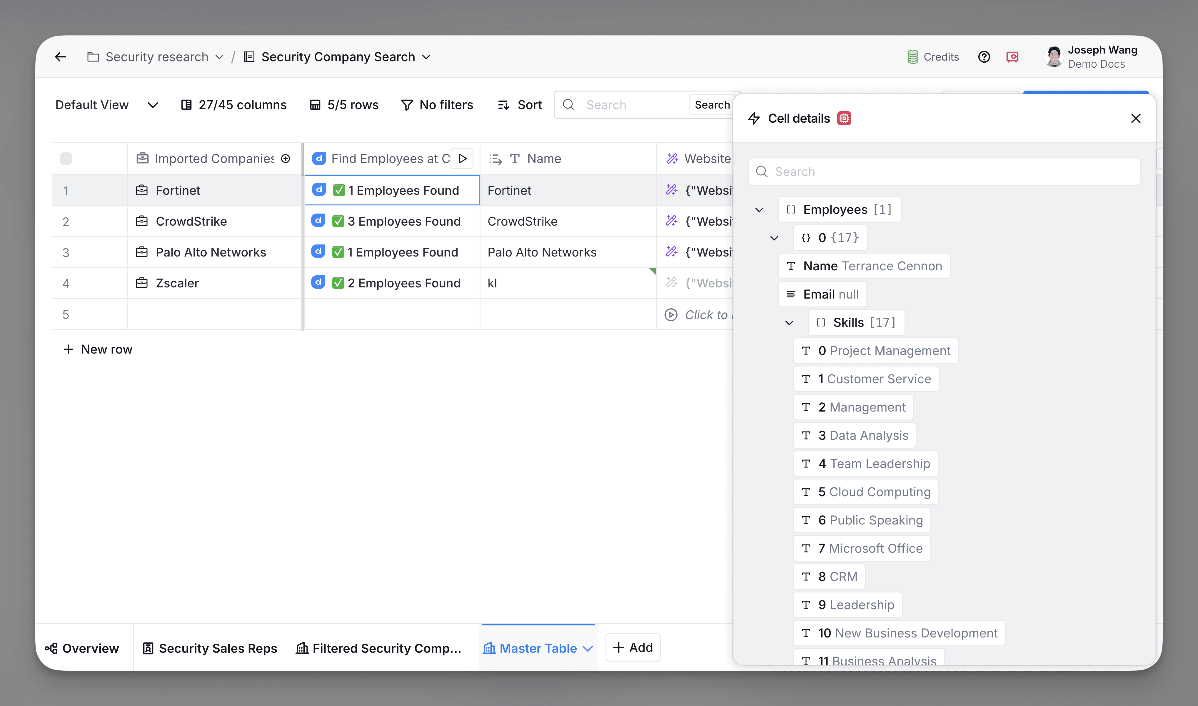 Best Apollo alternatives Clay table view with multi-source waterfall enrichment, AI agent columns, and contact data.