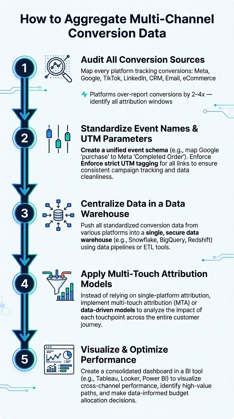 Multi-Channel Conversion Data Aggregation: 5-Step Process