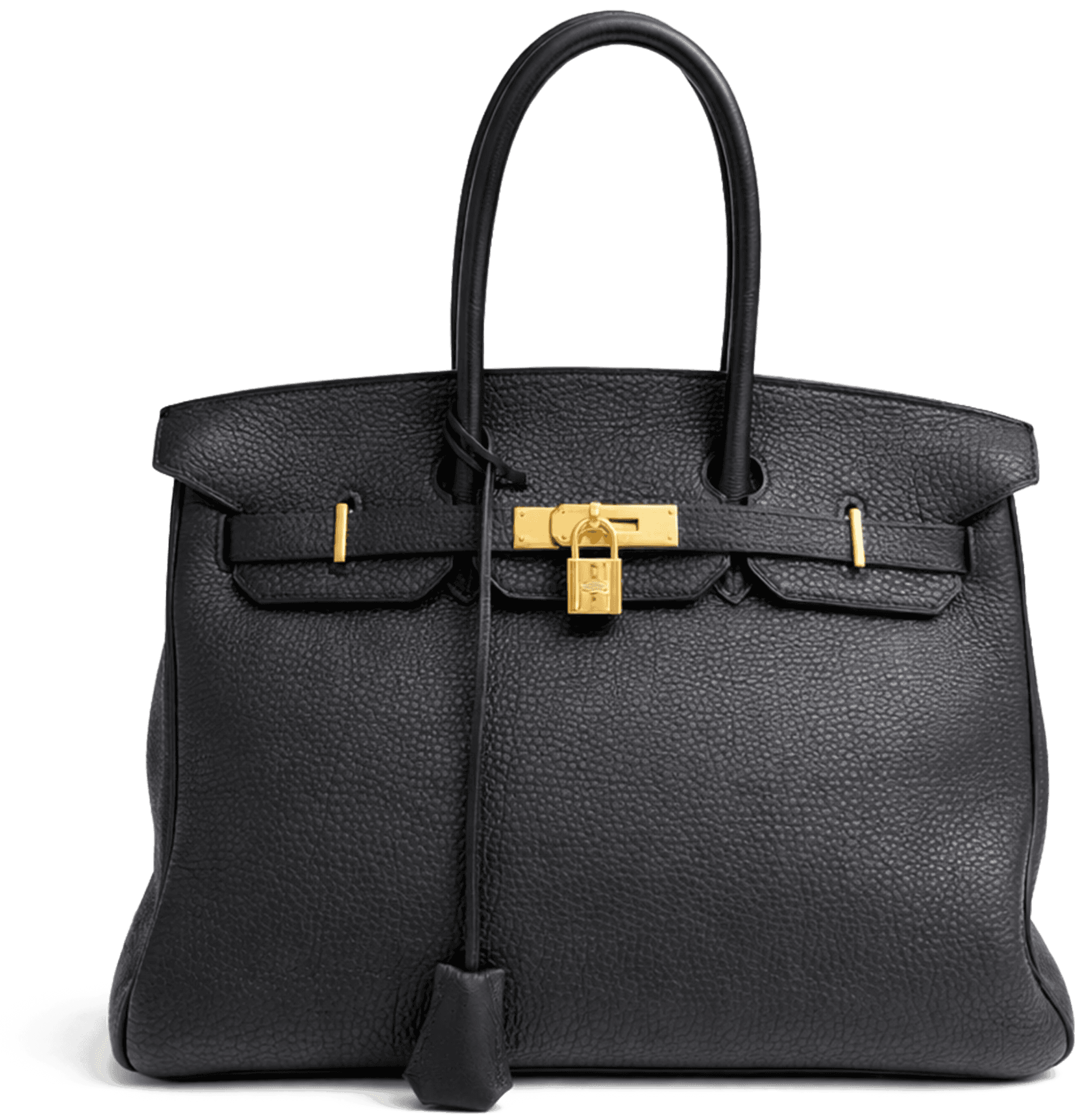 Black Leather Birkin 35 Bag