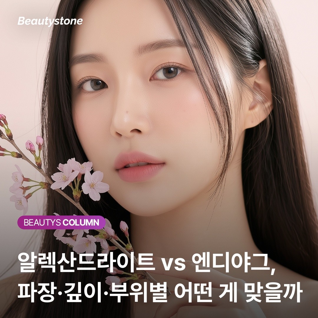 알렉산드라이트 vs 엔디야그 레이저 파장 비교
