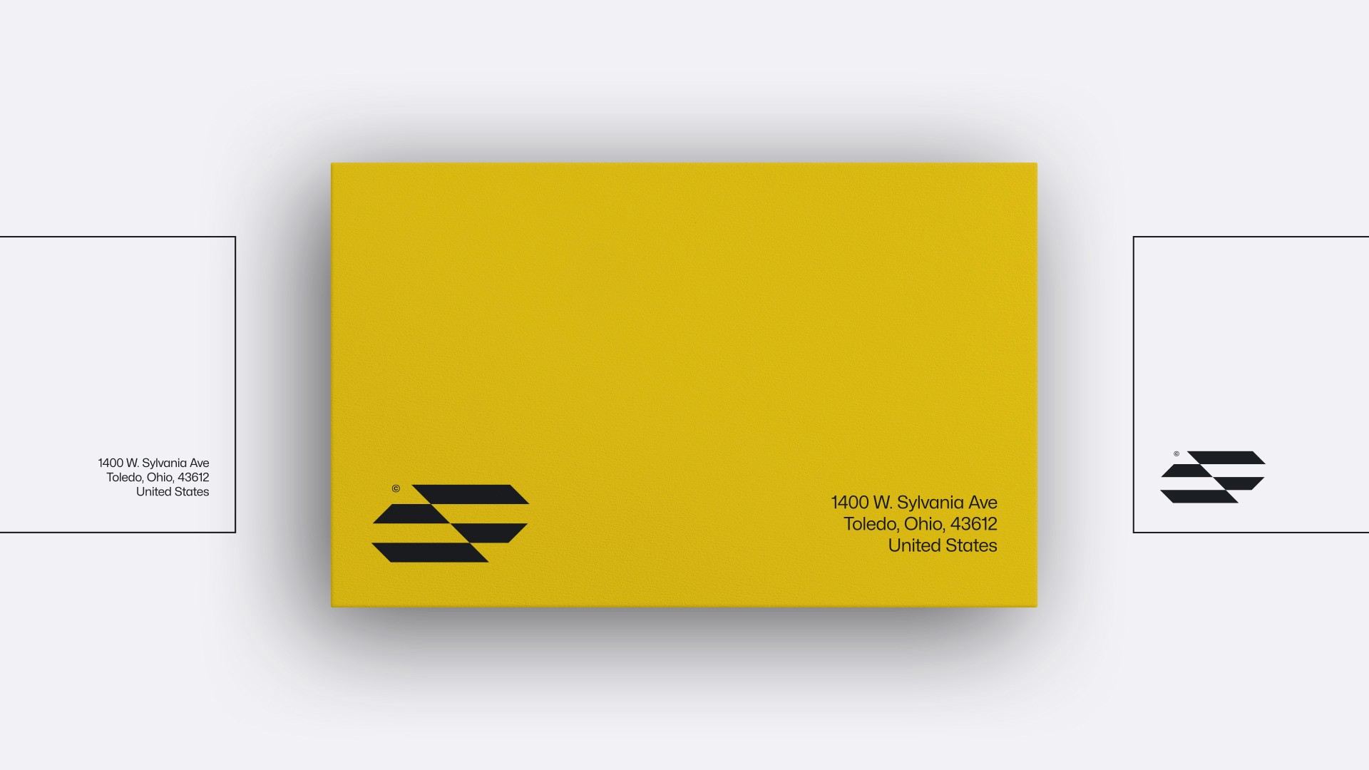 Suton Architecture Company Folder 2D Presentaiton, Architecture Company Envelope In Use
