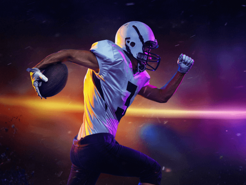 Profile portrait with natural lighting featuring long blonde hair