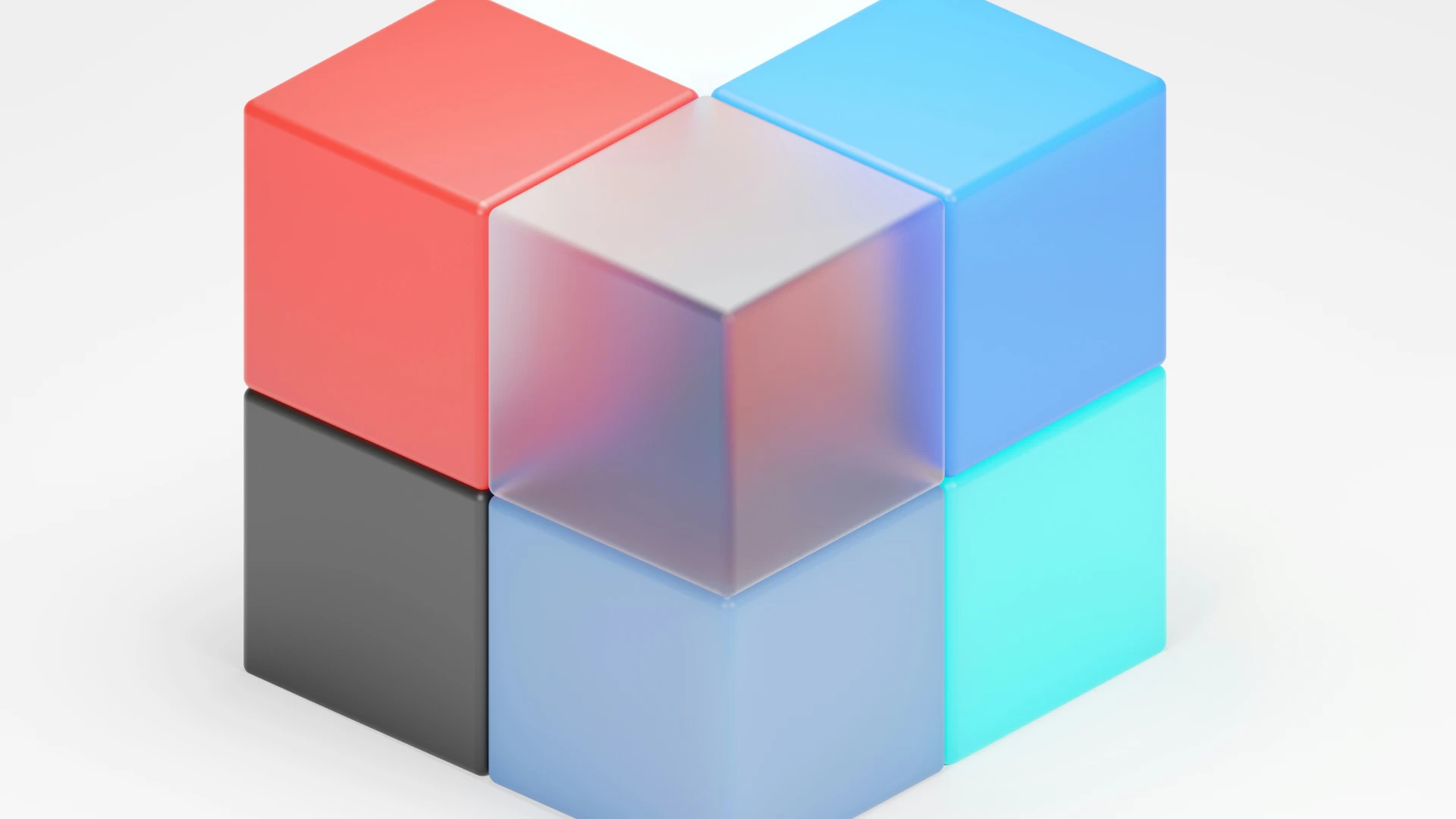 a rubik cube is shown on a white background