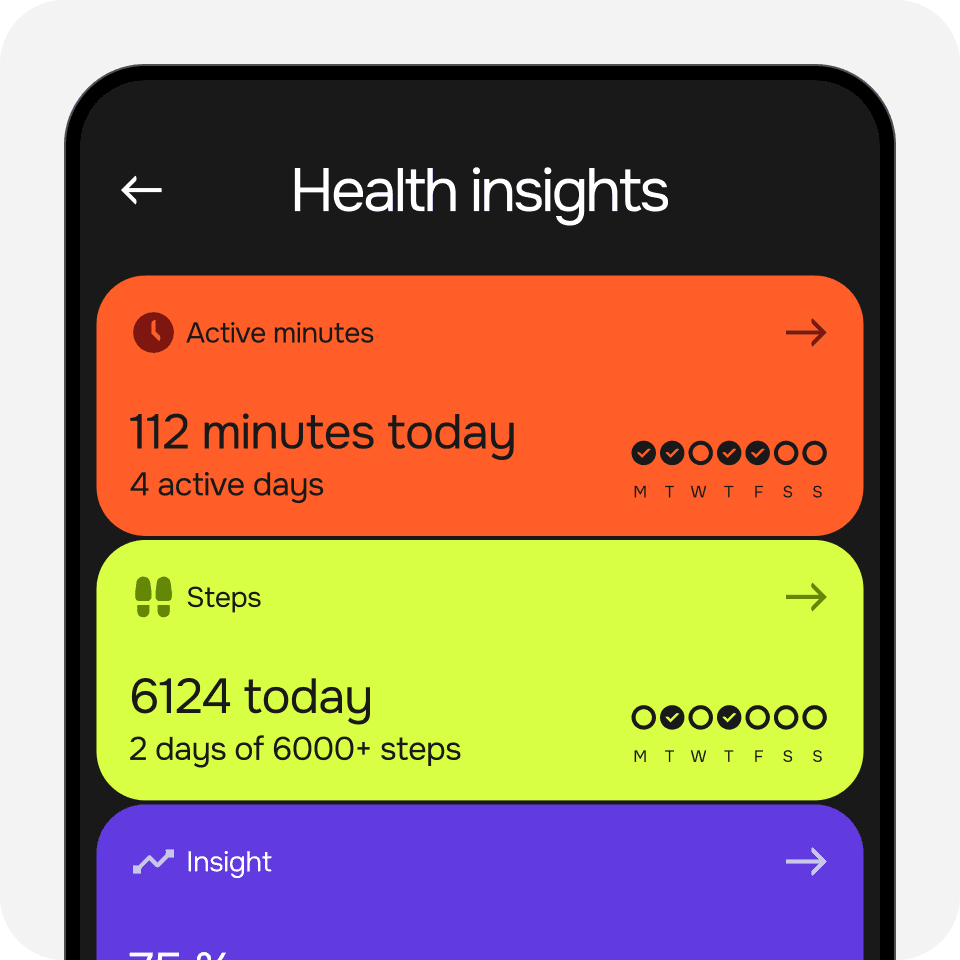 Health insights and goals