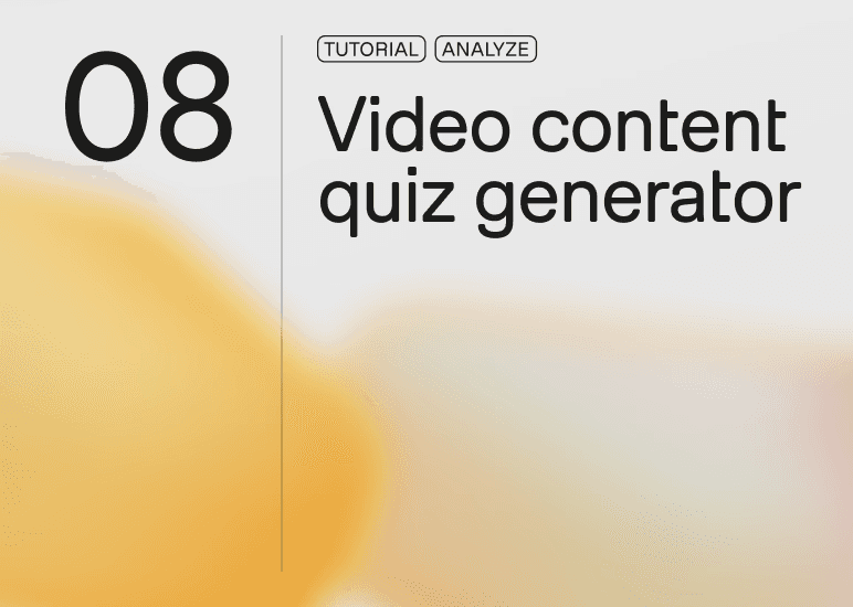 Video content quiz analyzer