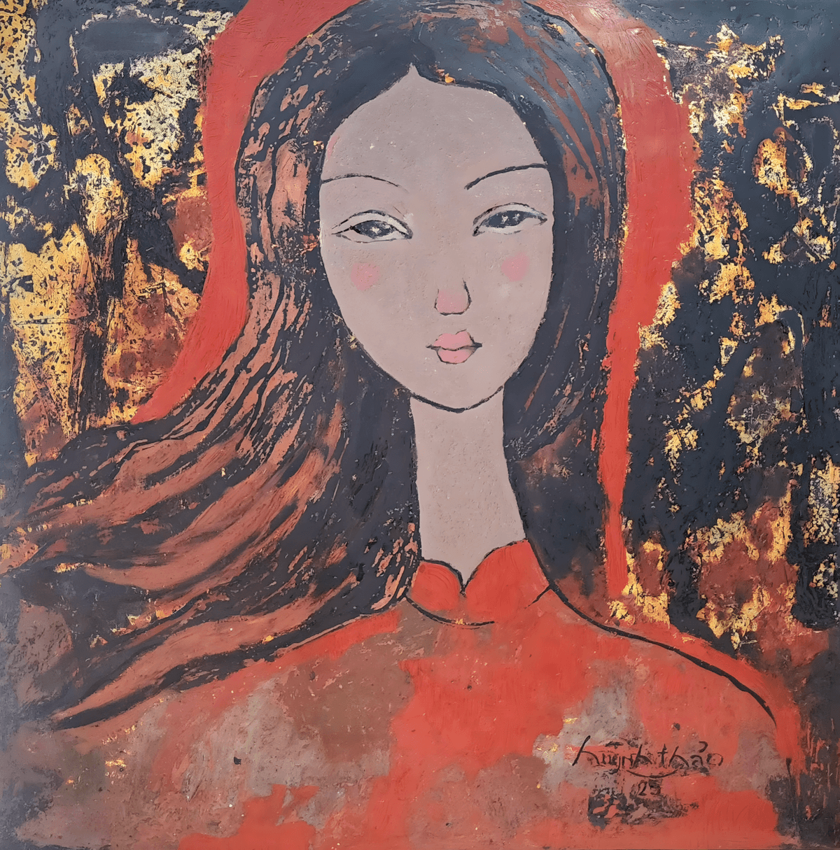 premium art poster and canvas prints, with originals available, from QART , of the artwork " Spring Hair "