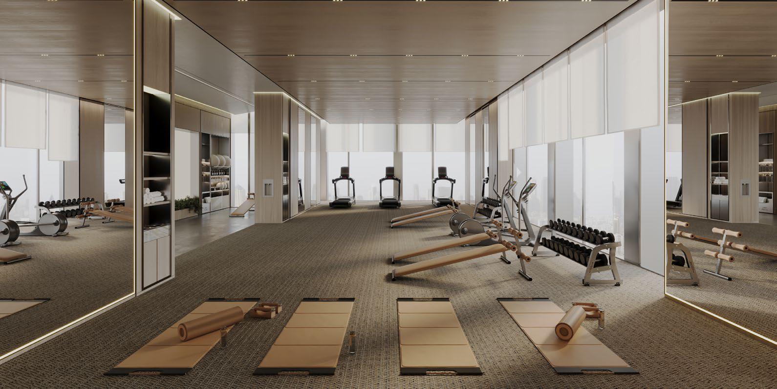 State-of-the-art gym and wellness center for residents; premium amenities at Binghatti Titania.