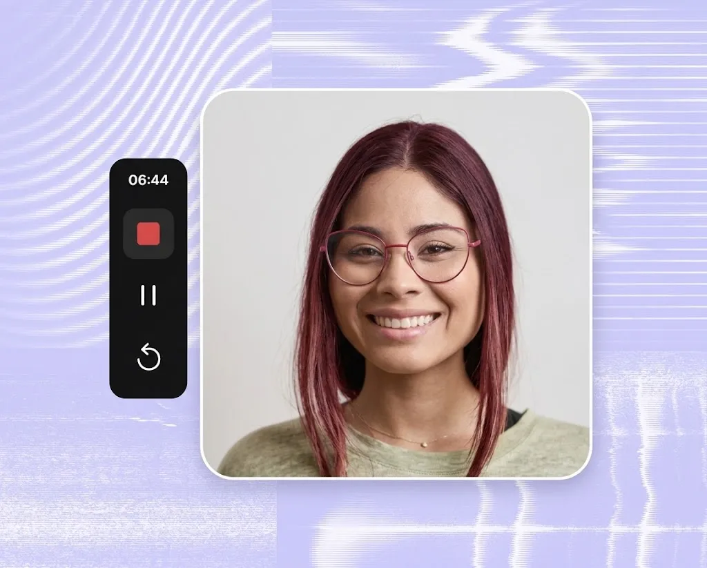 FlashBack Express screen recording with webcam overlay and recording controls