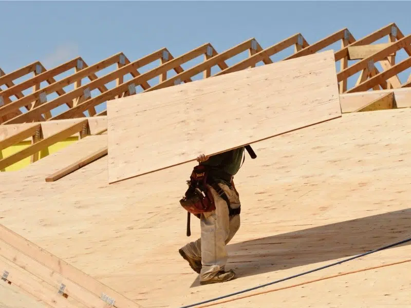 Flat-lay of curated material samples including stone tiles, textured fabrics, ceramics, and botanicals arranged on a neutral surface.