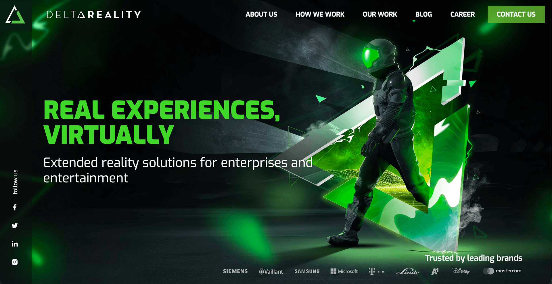 Delta Reality Website Home Page.