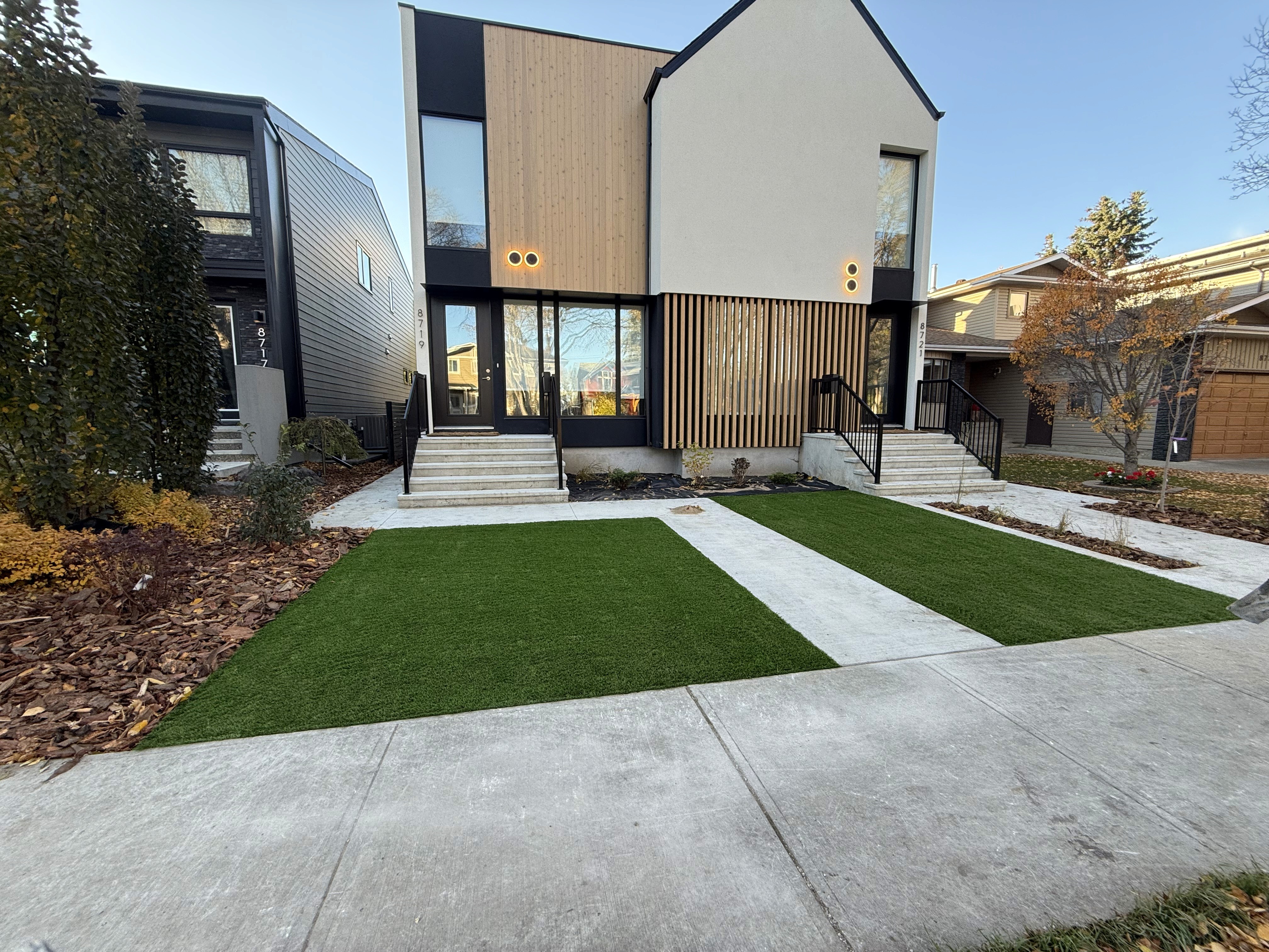 Beautiful landscaped garden with greenery and outdoor design elements.