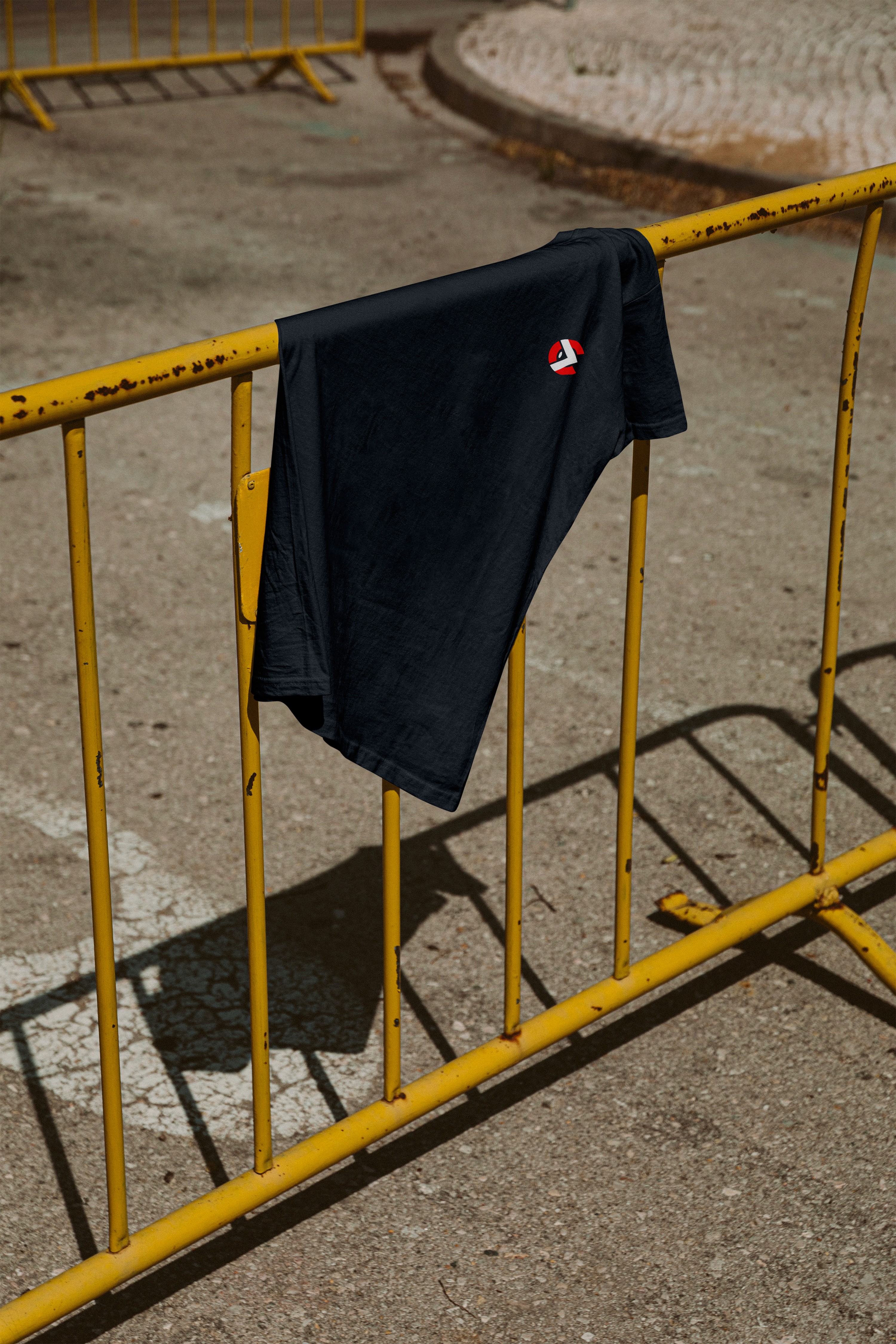 White outline of a classic smiley face followed by the text “Smiley Co” in white serif type on a vivid orange background.