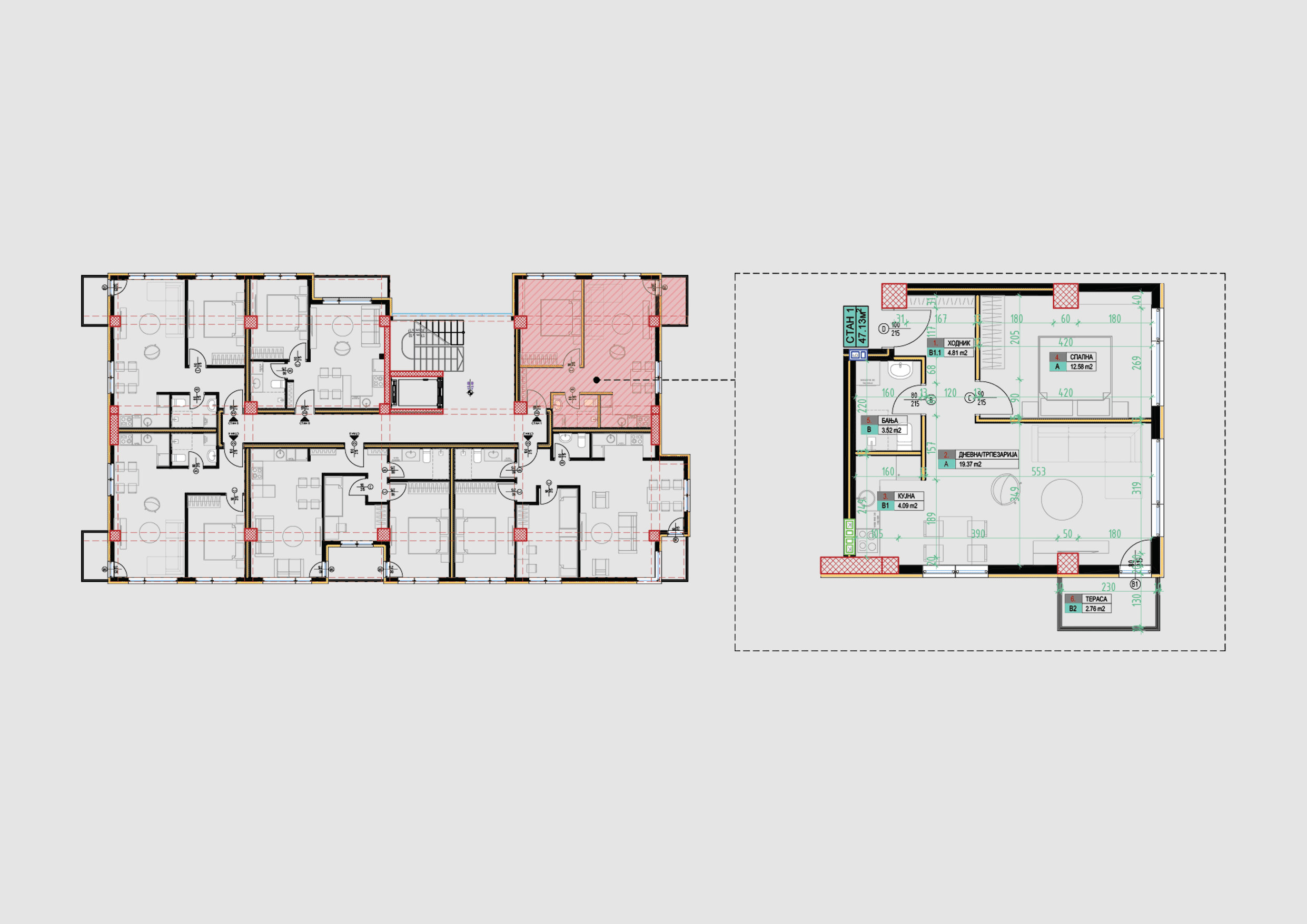 open space living room