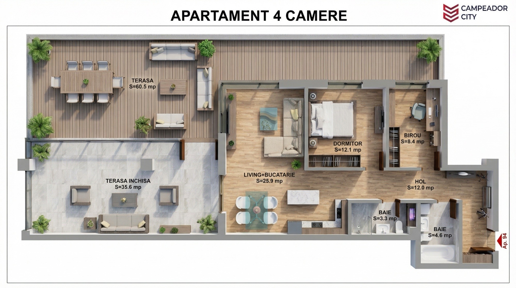 Plan penthouse ap. 94 – Campeador City