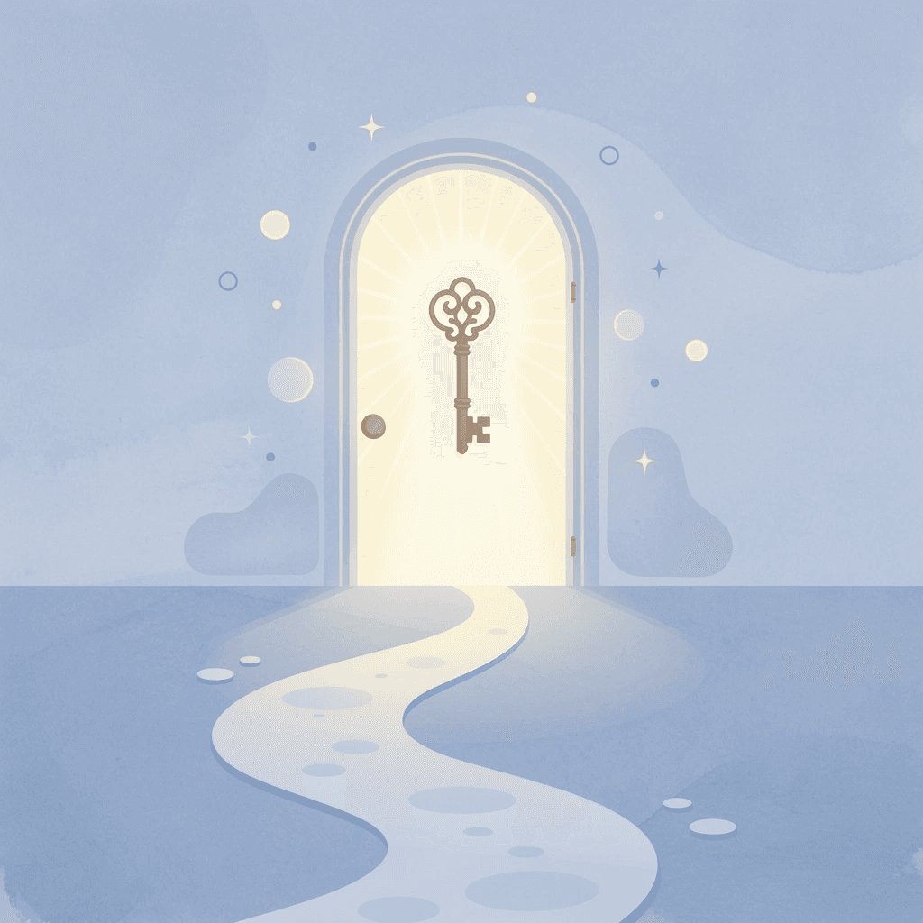 Gateway scene representing access to trading capital and opportunities
