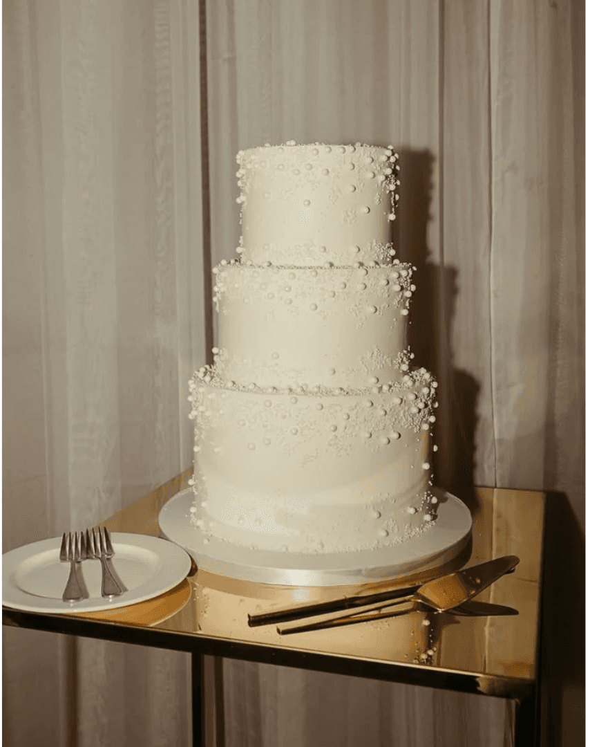 woman in white wedding dress wearing silver ring