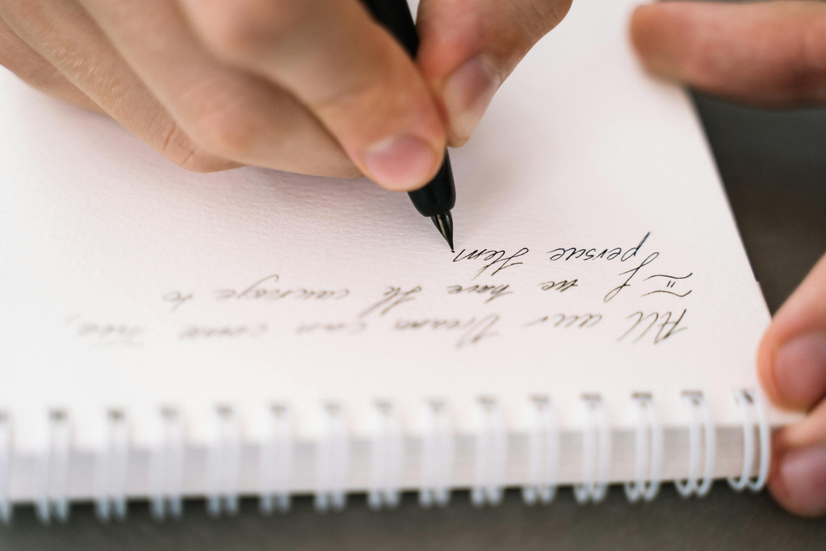 Scribbling on a paper
