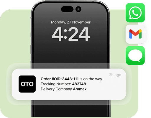 Order Notification types such as sms, whatsapp and email