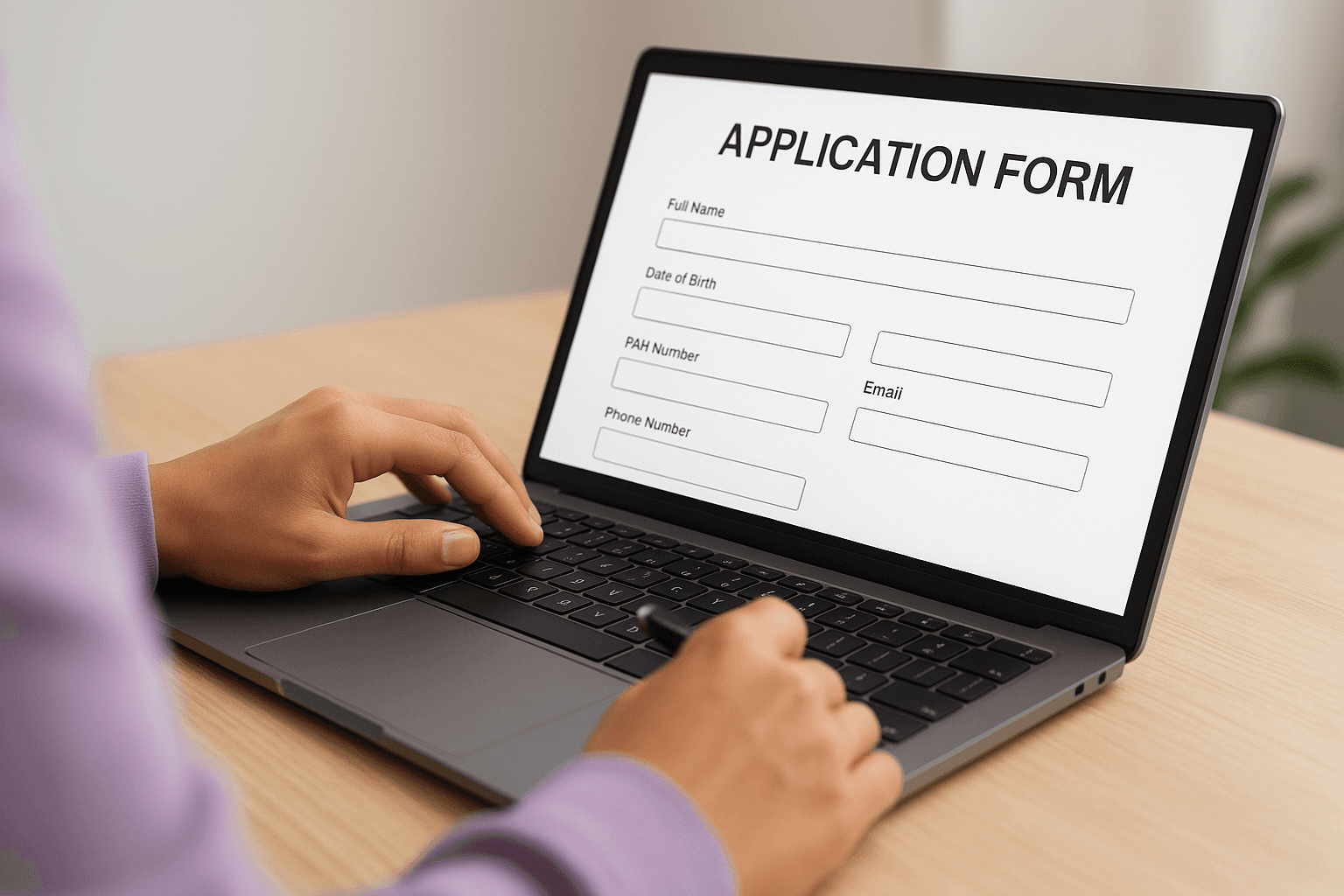 Fill out the application form