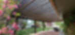 Underside view of pergola