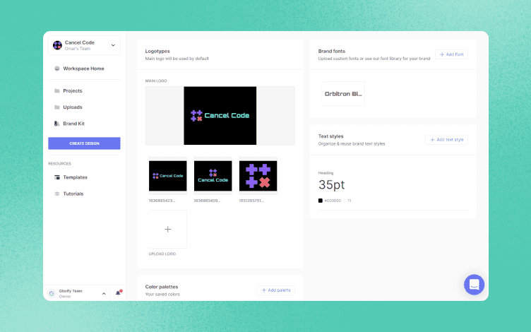 glorify-app-brand-kit-feature