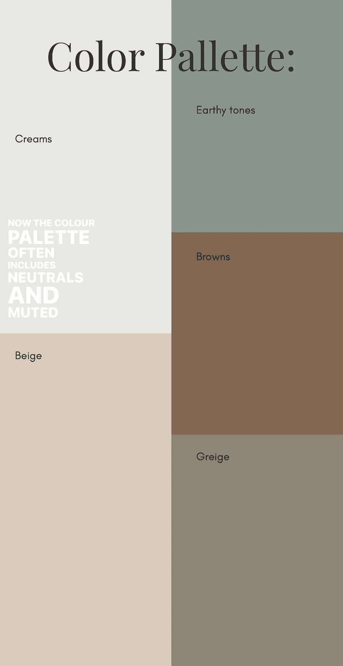 color palette for home decor