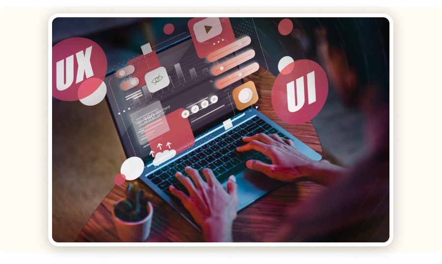 Person using a laptop