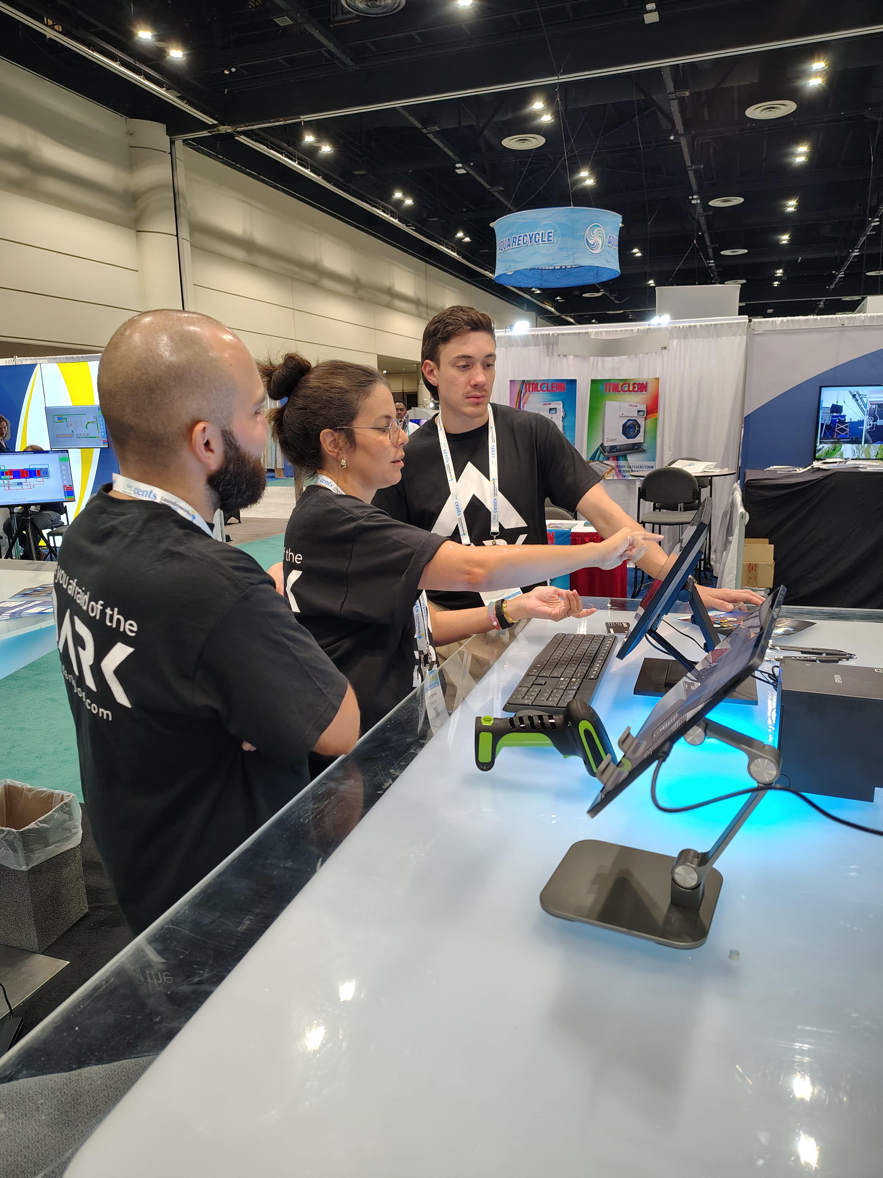 The Dark Team doing a Demo