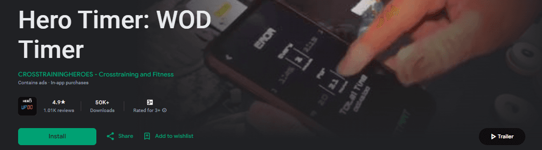 hero timer - Best CrossFit Apps