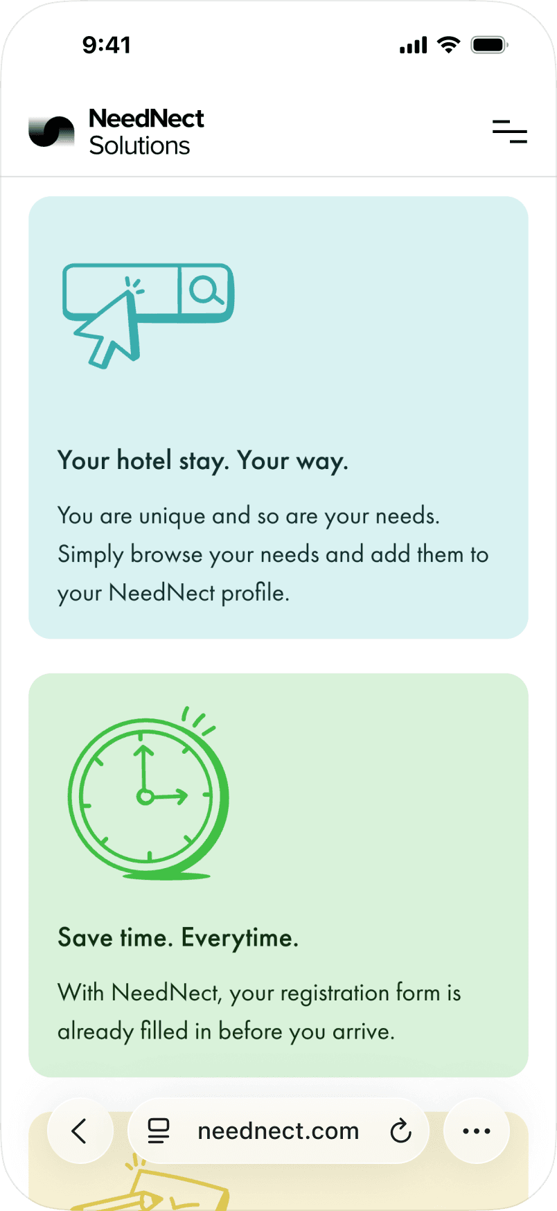 NeedNect Landingpage Screen Mockup