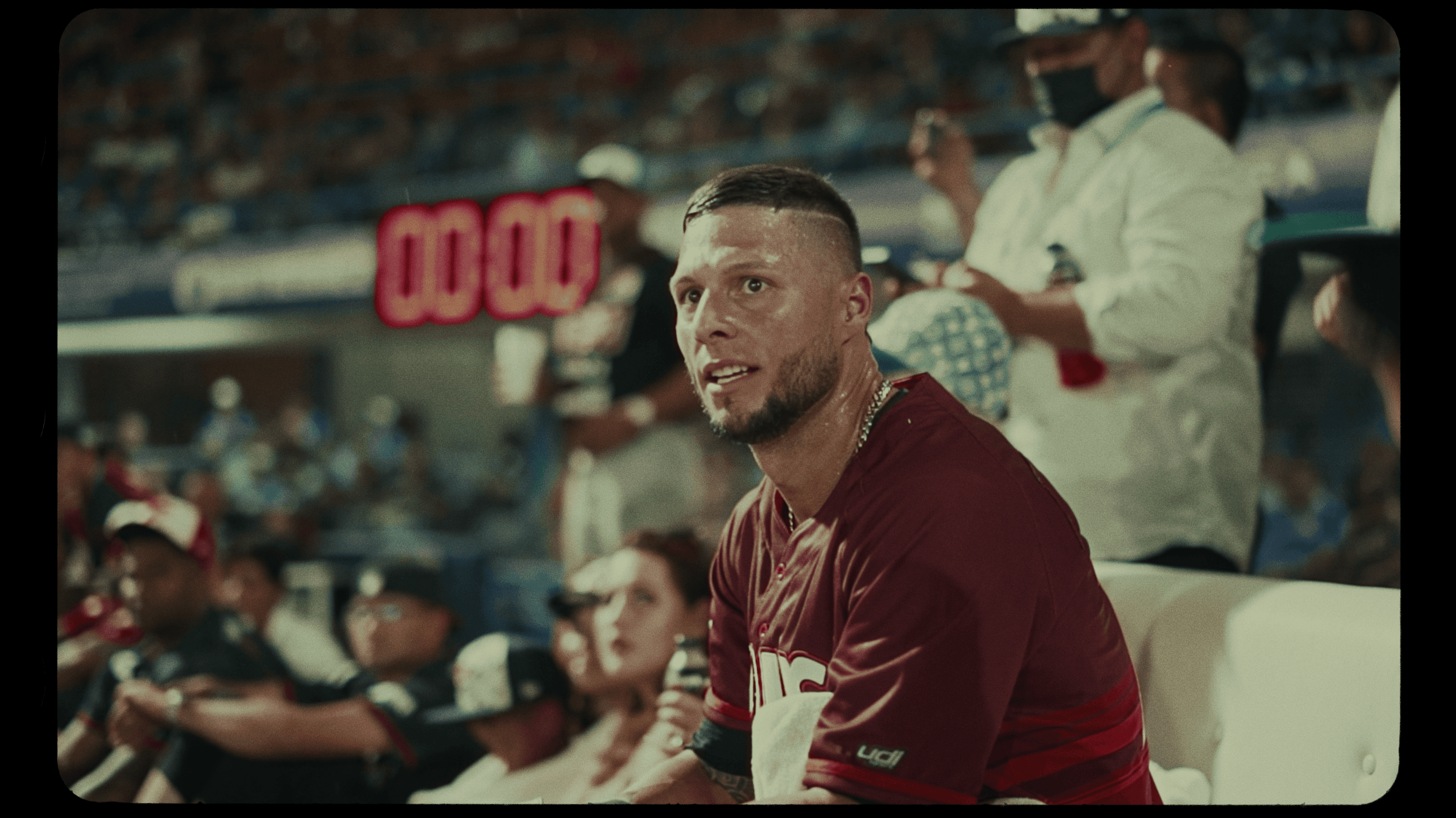 Professional sports documentary frame capturing the emotional soul of the All-Star Game