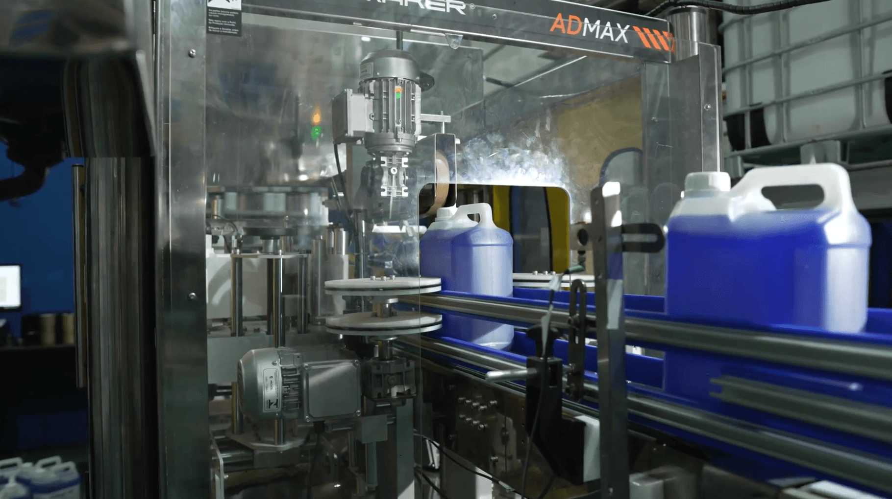 Thumbs up from lab technician for successful chemical delivery