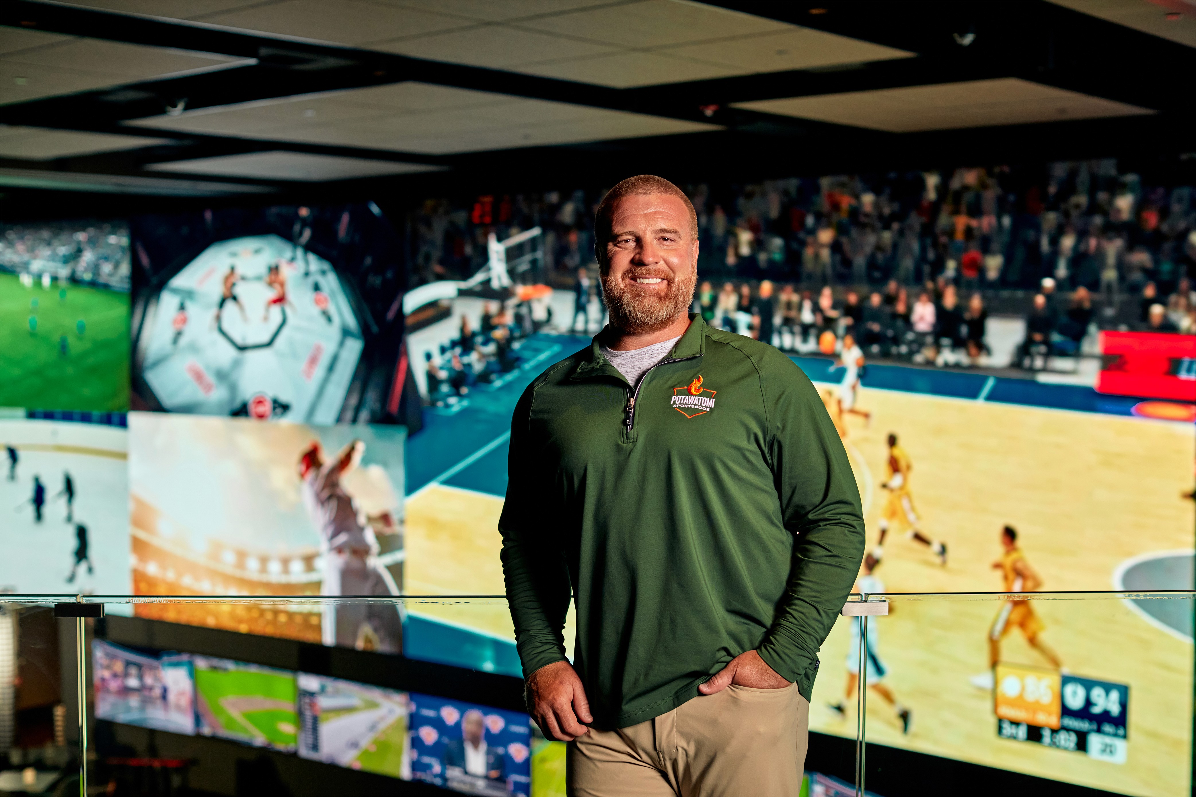 John Kuhn posing in the Annex at the Sportsbook