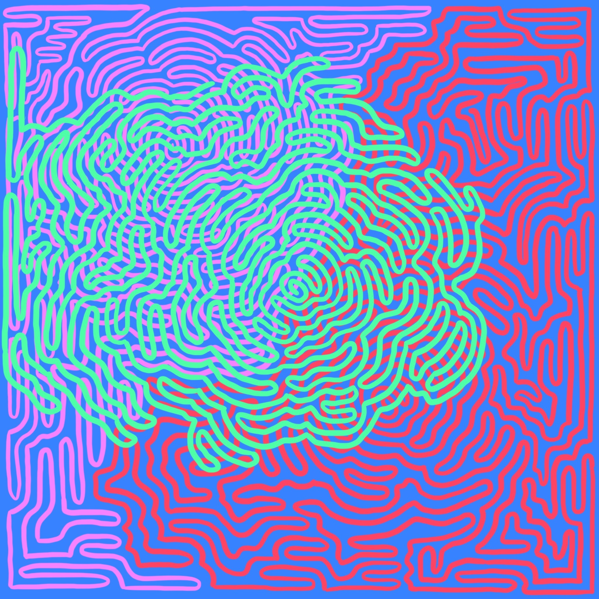 Tree branches reach towards a clear, blue sky.