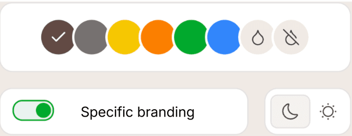 An image of Dreelio's in app customization feature