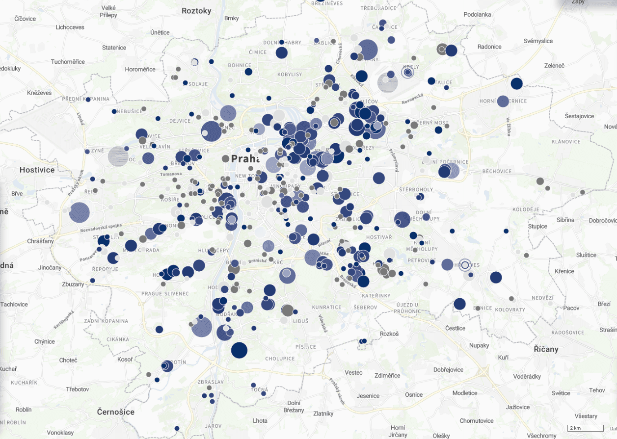 Plánované developerské projekty do roku 2035. Zdroj: CleverMaps.