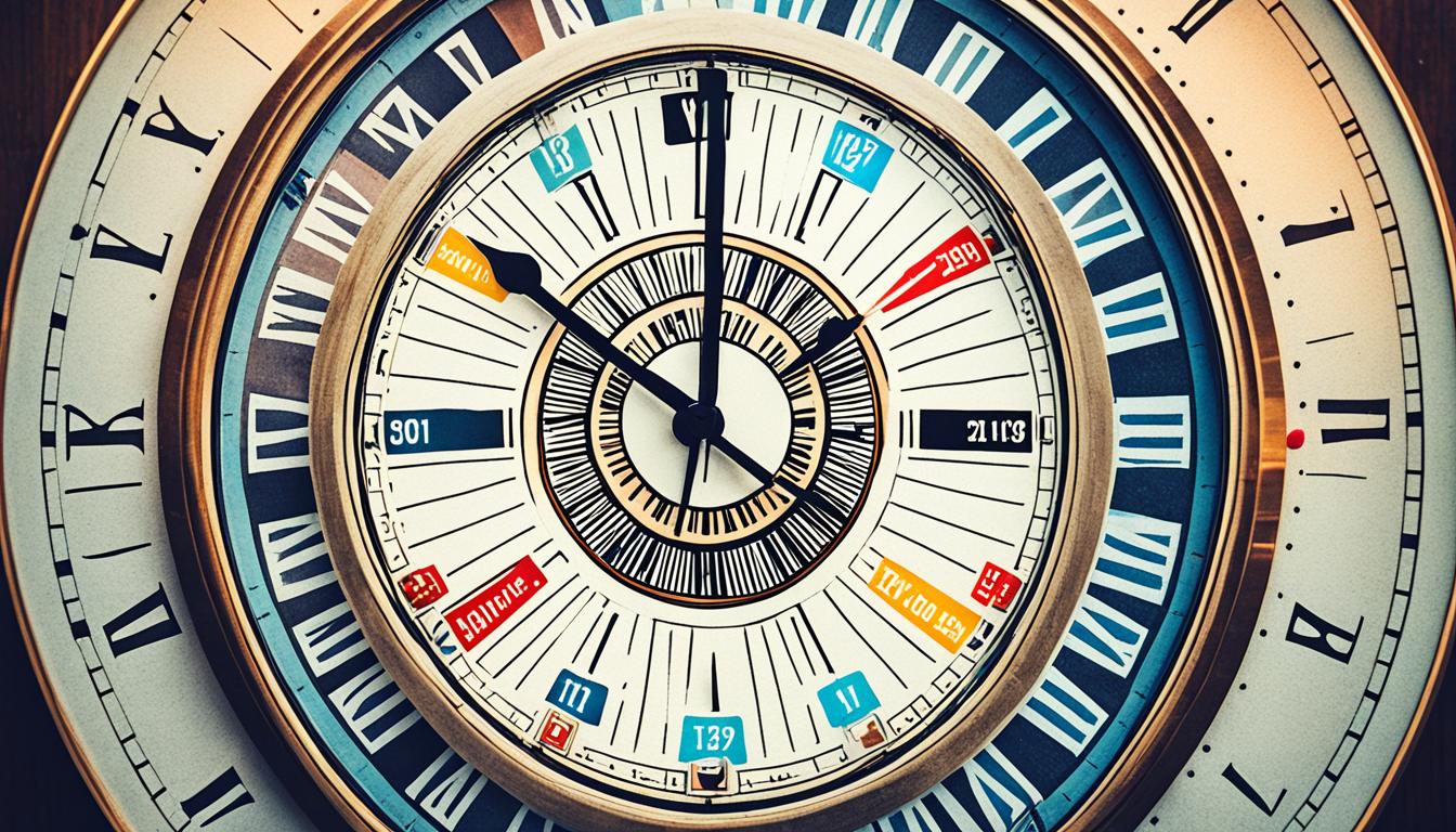 An image of a clock with Instagram’s logo in the center, surrounded by different time zones from around the world. Each time zone should be highlighted with a bright color to represent the best time to post on Instagram for that particular region. The clock hands should be pointing towards these highlighted time zones to emphasize the importance of timing your posts for maximum engagement.