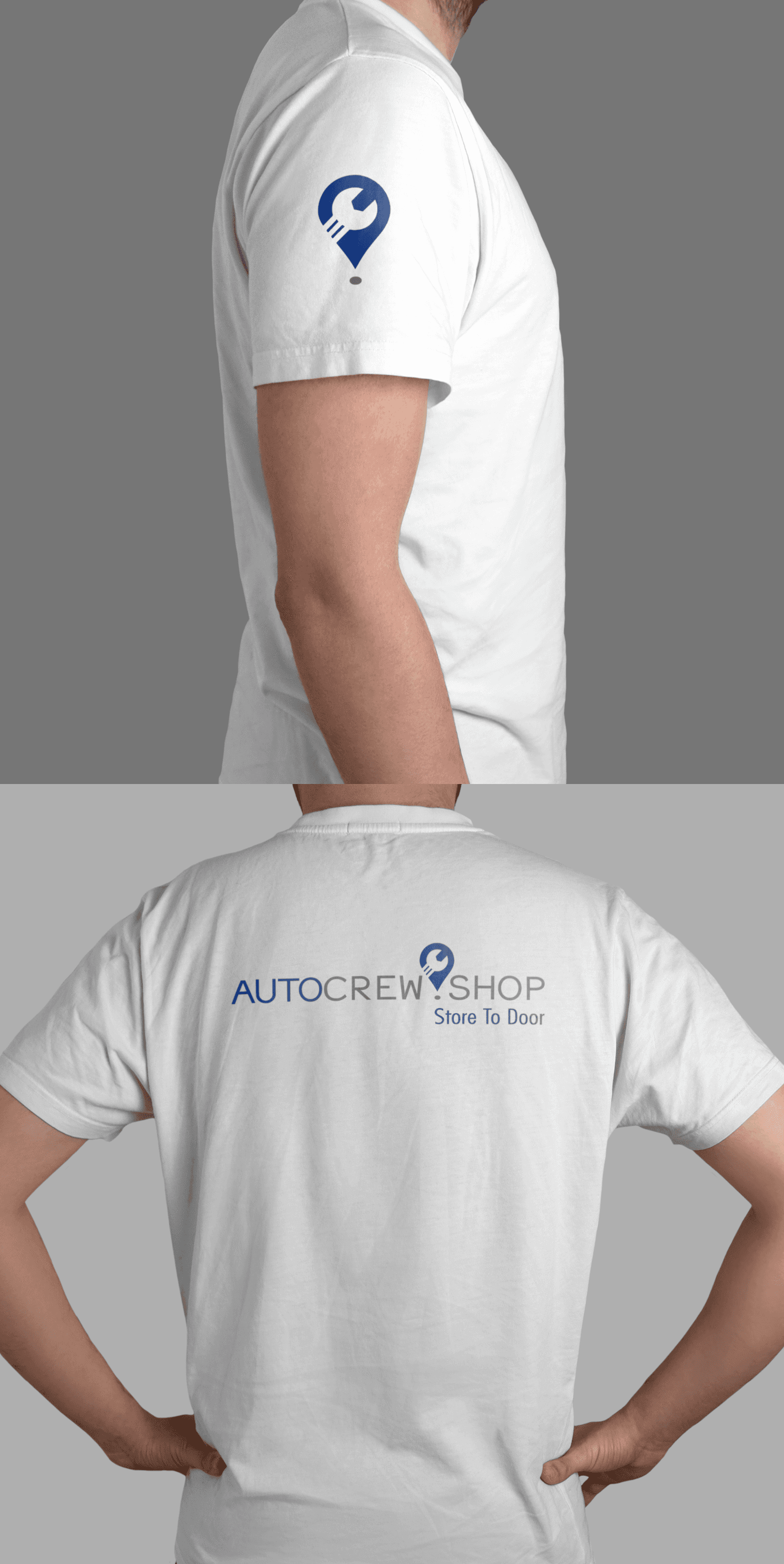 T Shirt Mockup of Logo of AutoCrew.Shop